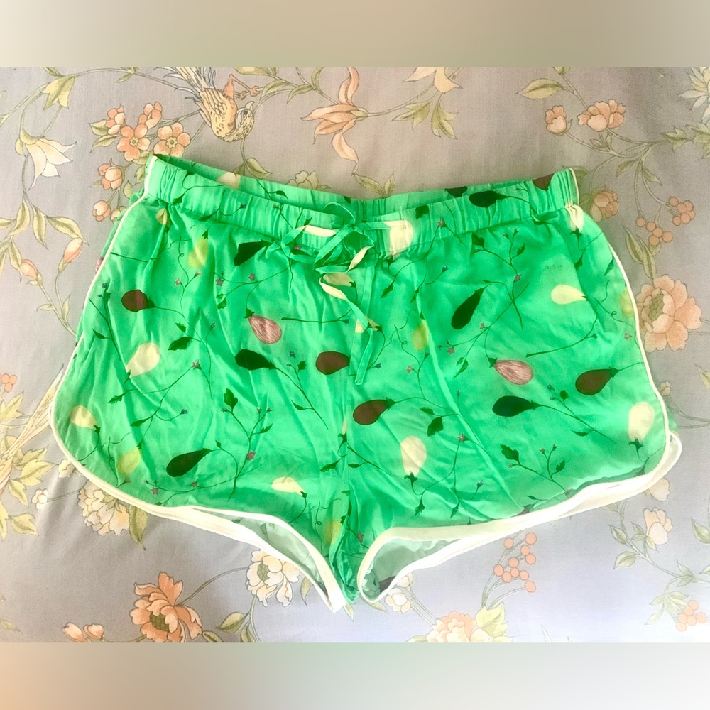 Rachel Antonoff PJ Shorts in Green Floral